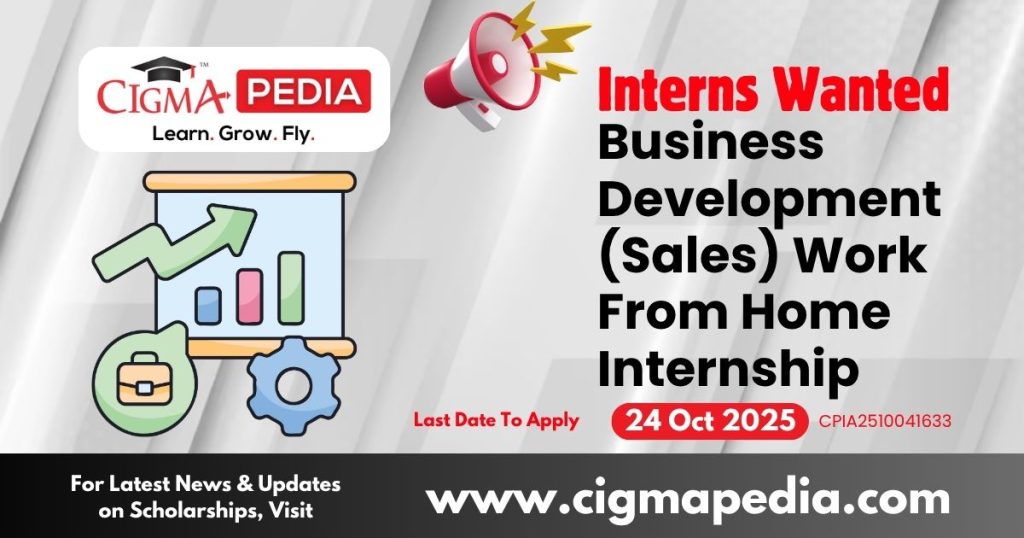 Business Development (Sales) Work From Home Internship