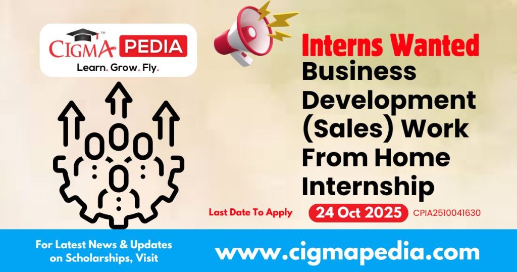 Business Development (Sales) Work From Home Internship