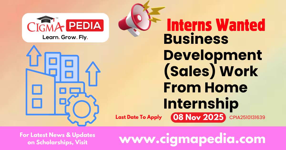 Business Development (Sales) Work From Home Internship