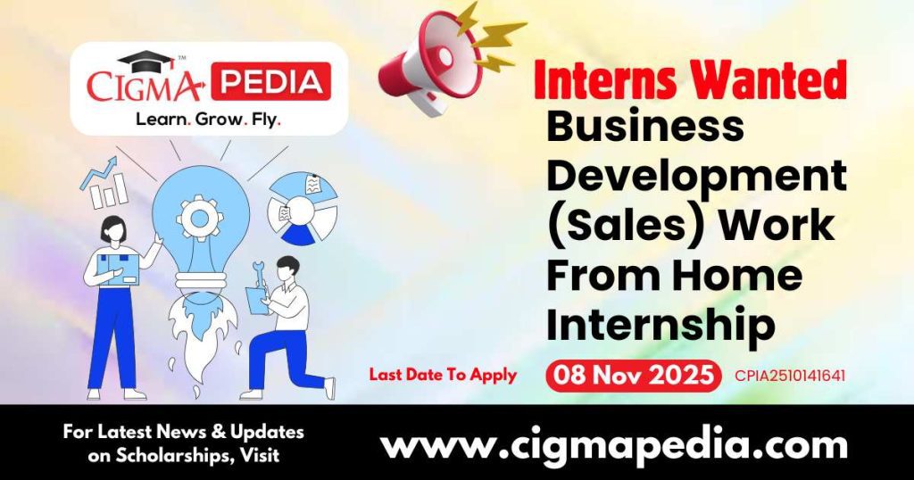 Business Development (Sales) Work From Home Internship
