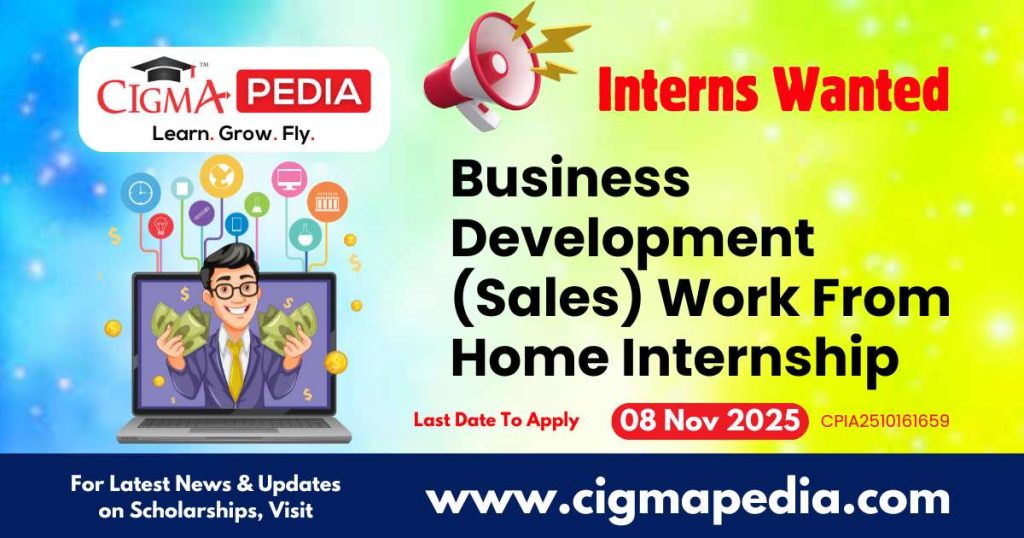 Business Development (Sales) Work From Home Internship