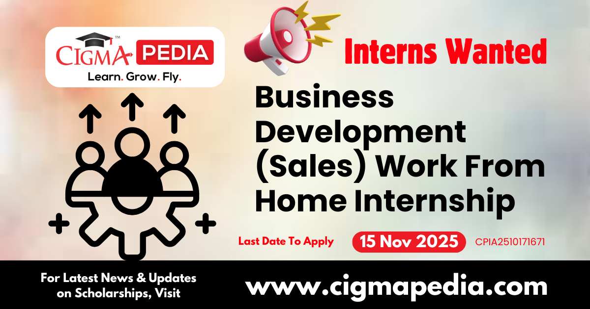 Business Development (Sales) Work From Home Internship