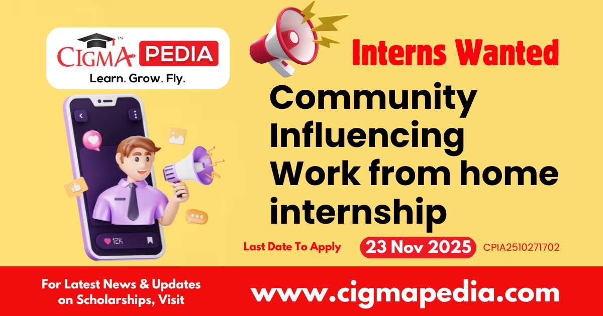 Community Influencing Work from home internship