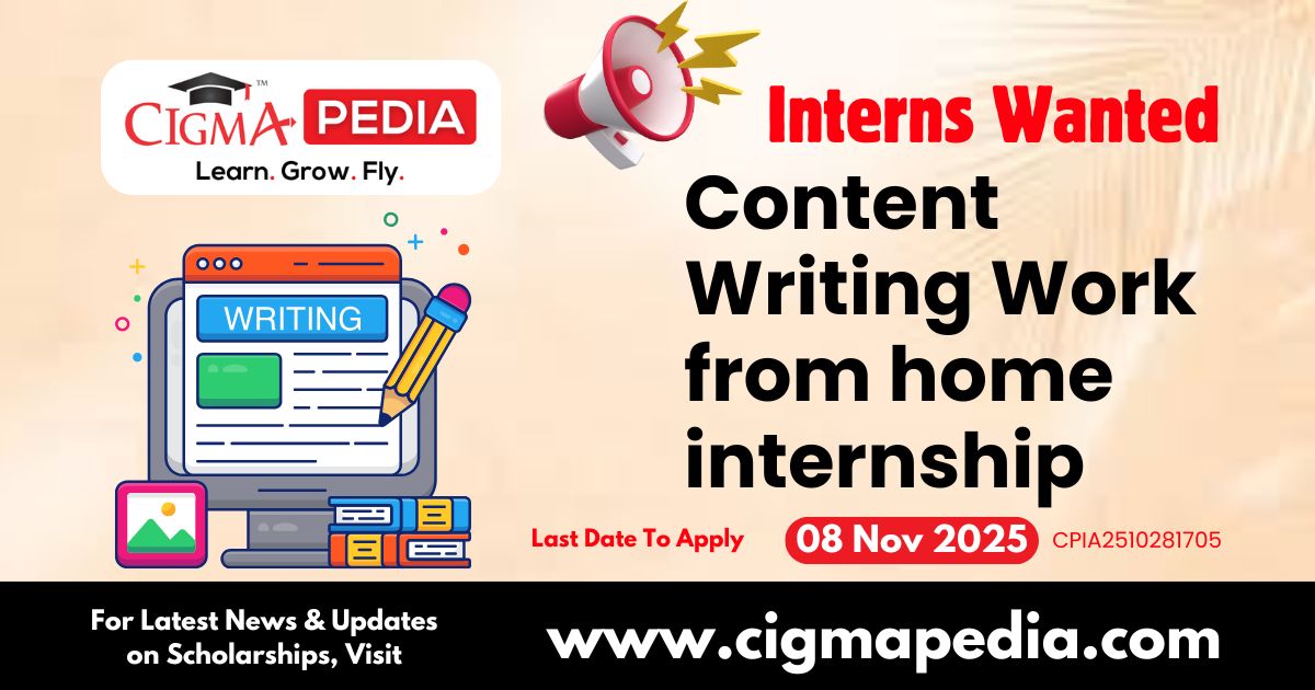 Content Writing Work from home internship