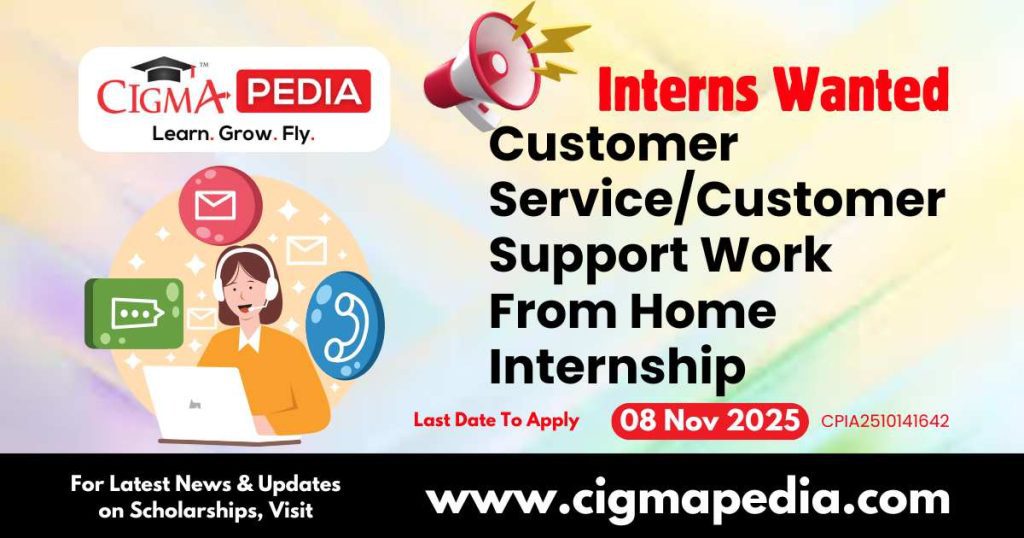 Customer Service/Customer Support Work From Home Internship