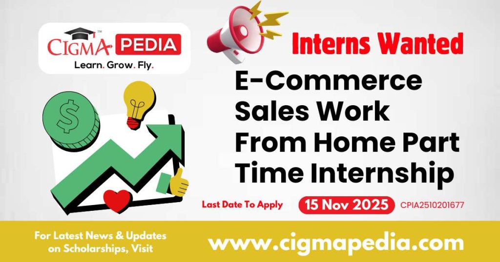 E-Commerce Sales Work From Home Part Time Internship