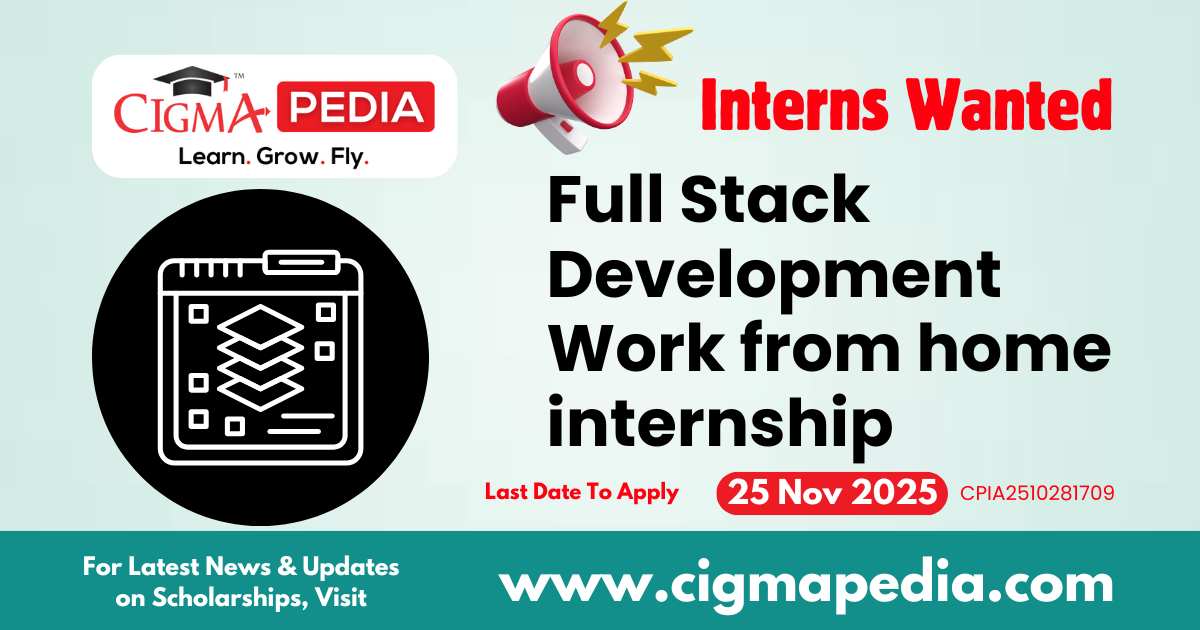 Full Stack Development Work from home internship
