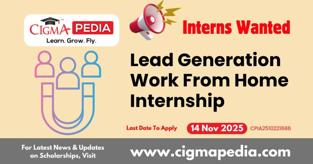Lead Generation Work From Home Internship