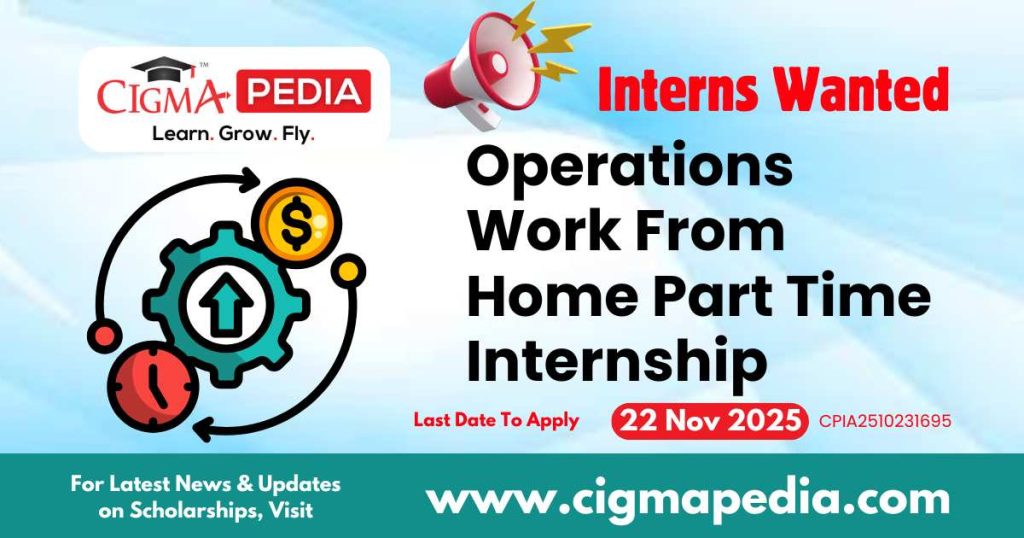 Operations Work From Home Part Time Internship