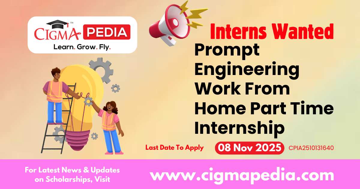 Prompt Engineering Work From Home Part Time Internship