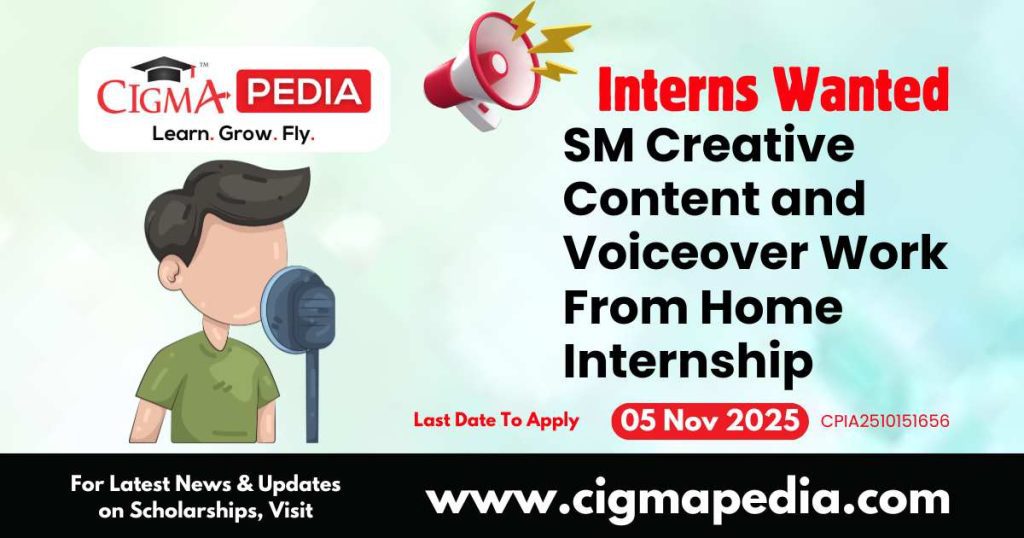 SM Creative Content and Voiceover Work From Home Internship