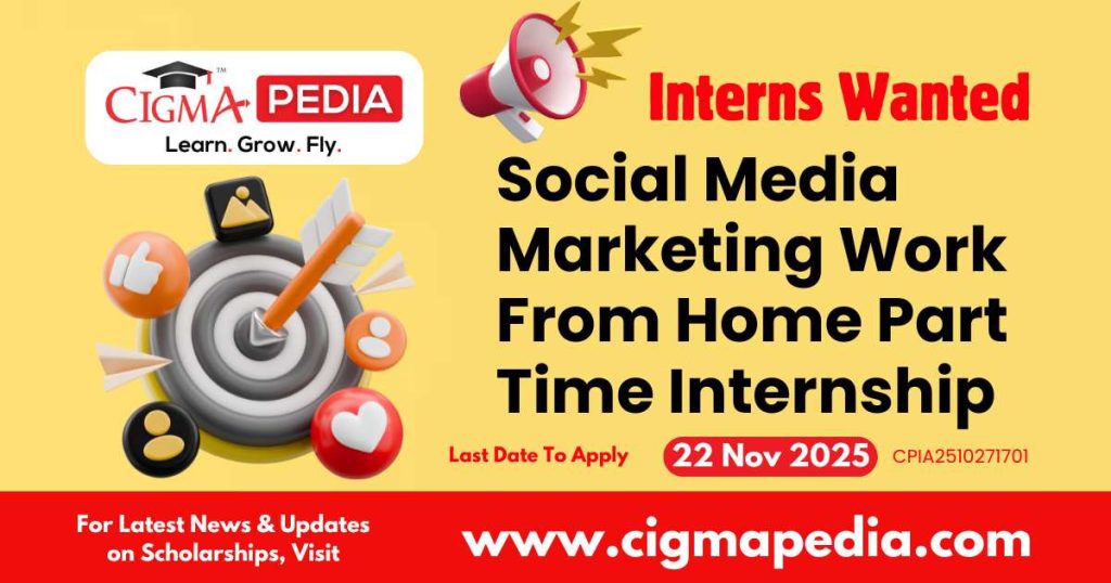 Social Media Marketing Work From Home Part Time Internship
