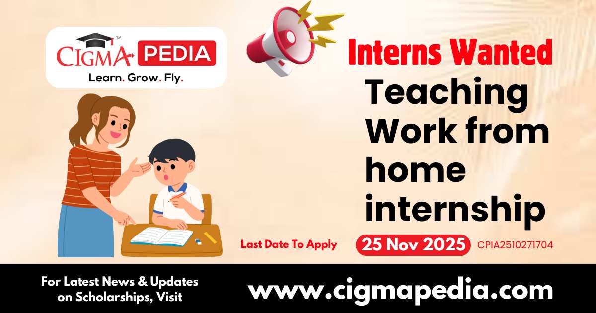 Teaching Work from home internship