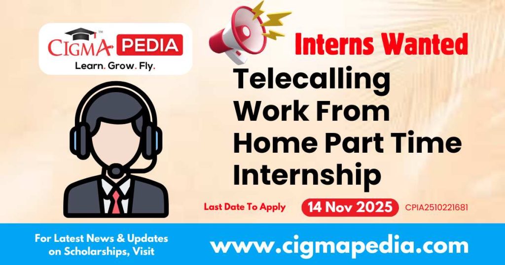 Telecalling Work From Home Part Time Internship