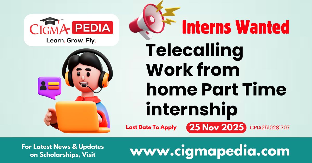 Telecalling Work from home Part Time internship