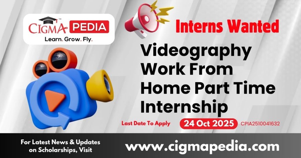 Videography Work From Home Part Time Internship