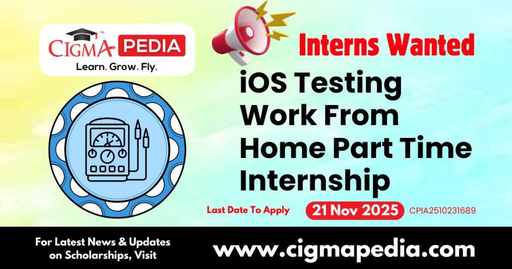 iOS Testing Work From Home Part Time Internship
