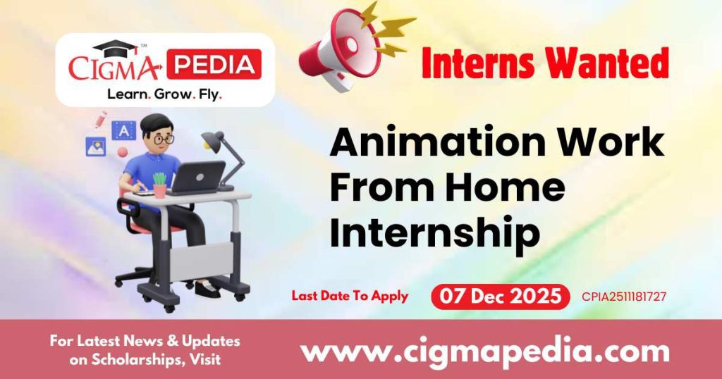 Animation Work From Home Internship