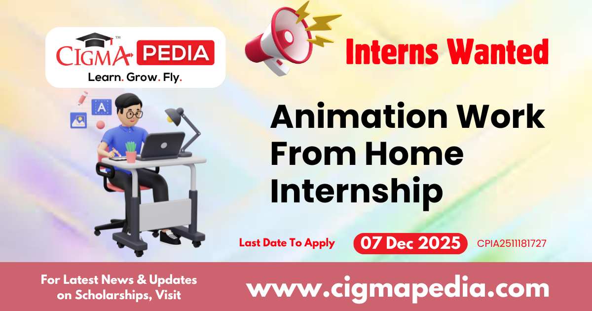 Animation Work From Home Internship