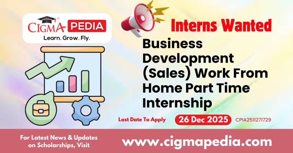 Business Development (Sales) Work From Home Part Time Internship