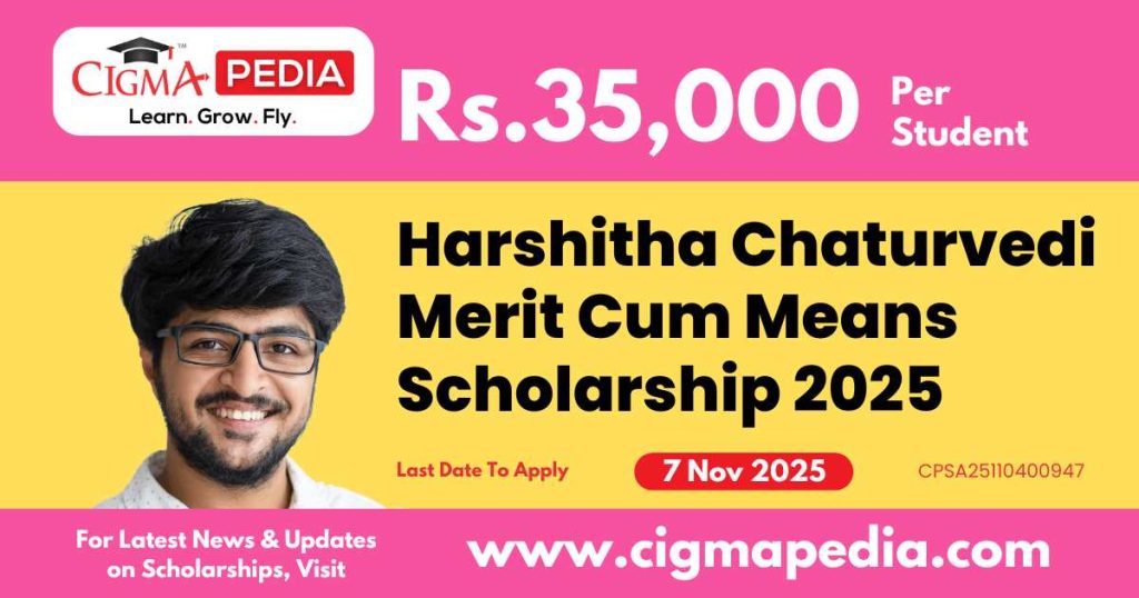 Harshitha Chaturvedi Merit Cum Means Scholarship