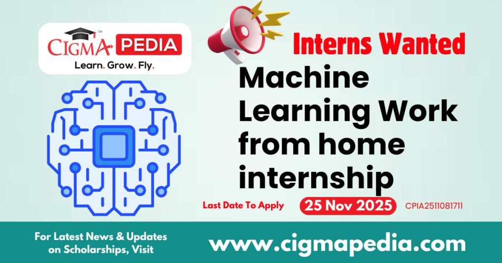 Machine Learning Work from home internship