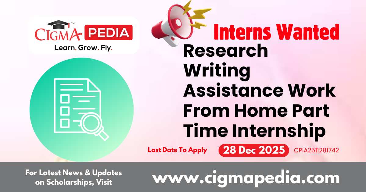 Research Writing Assistance Work From Home Part Time Internship