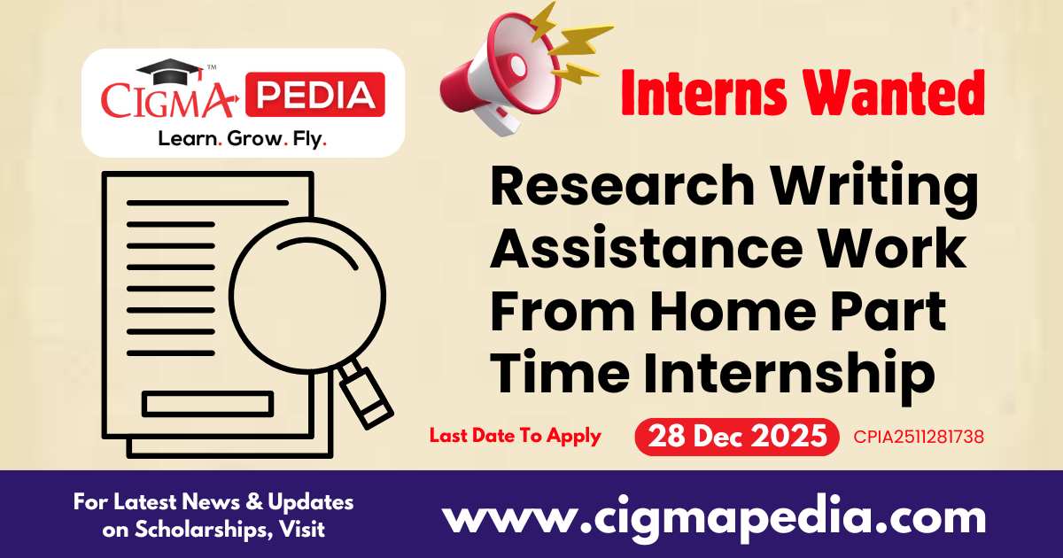 Research Writing Assistance Work From Home Part Time Internship