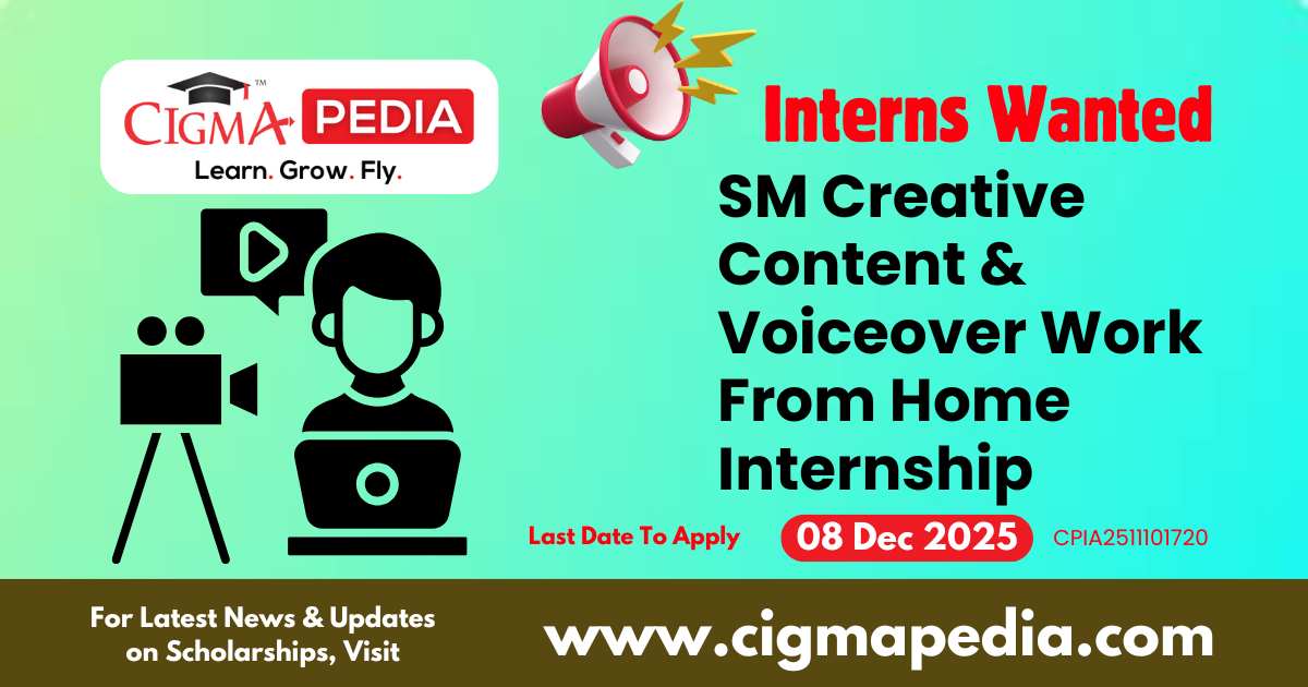 SM Creative Content & Voiceover Work From Home Internship