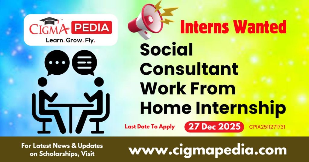 Social Consultant Work From Home Internship