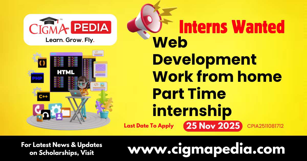 Web Development Work from home Part Time internship