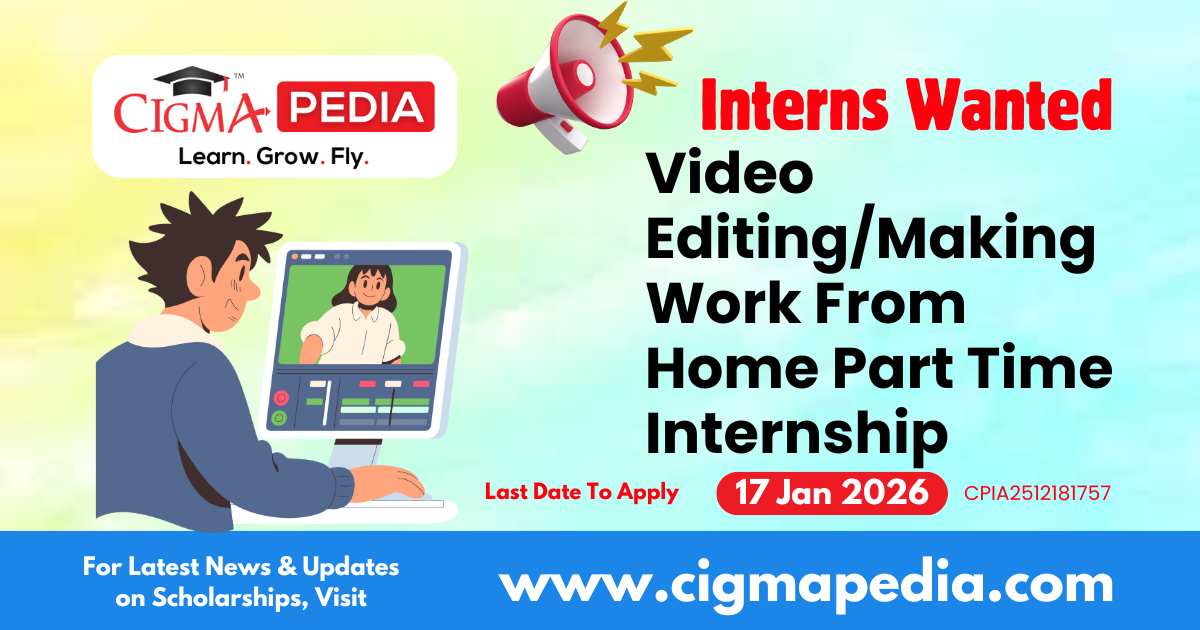 Video Editing/Making Work From Home Part Time Internship