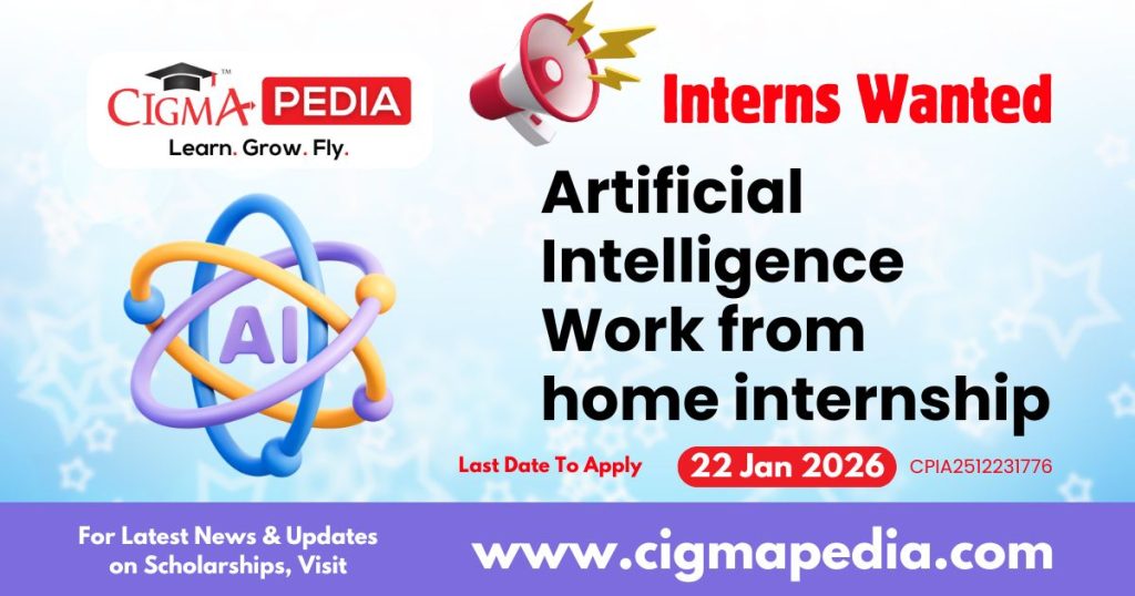 Artificial Intelligence Work from home internship