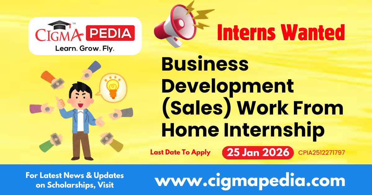 Business Development (Sales) Work From Home Internship