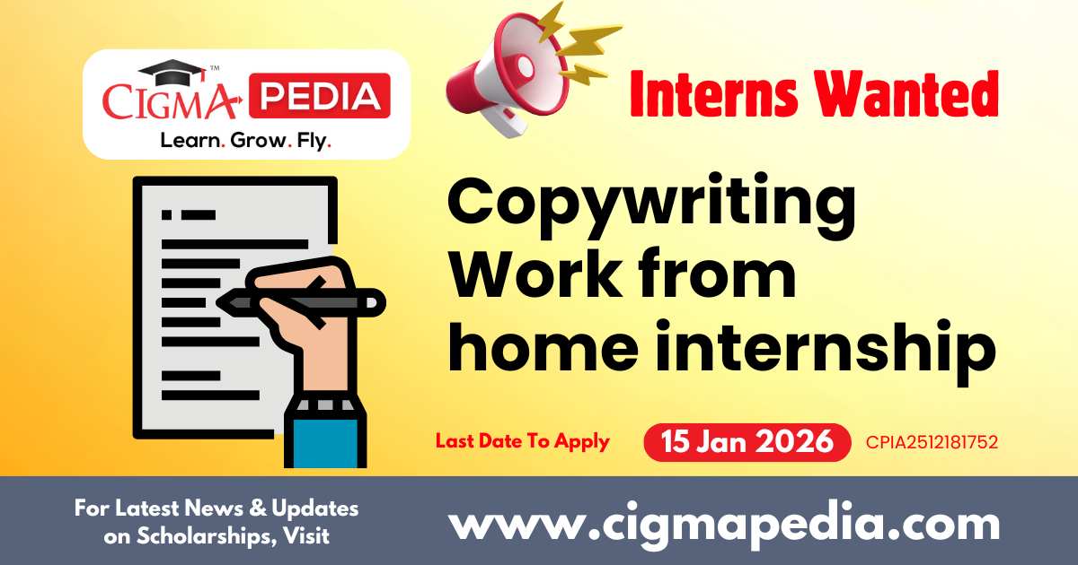 Copywriting Work from home internship