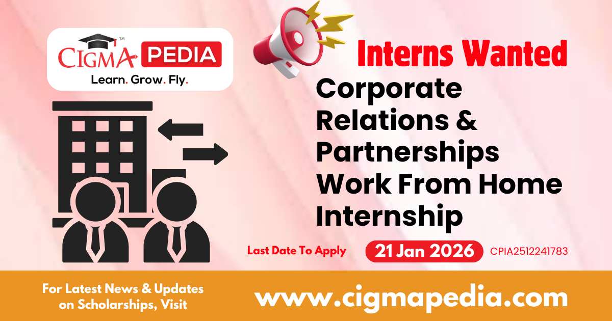 Corporate Relations & Partnerships Work From Home Internship