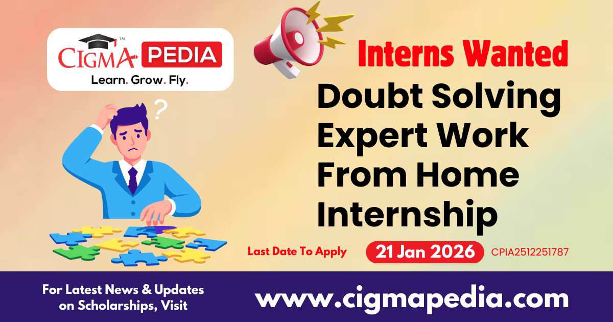 Doubt Solving Expert Work From Home Internship