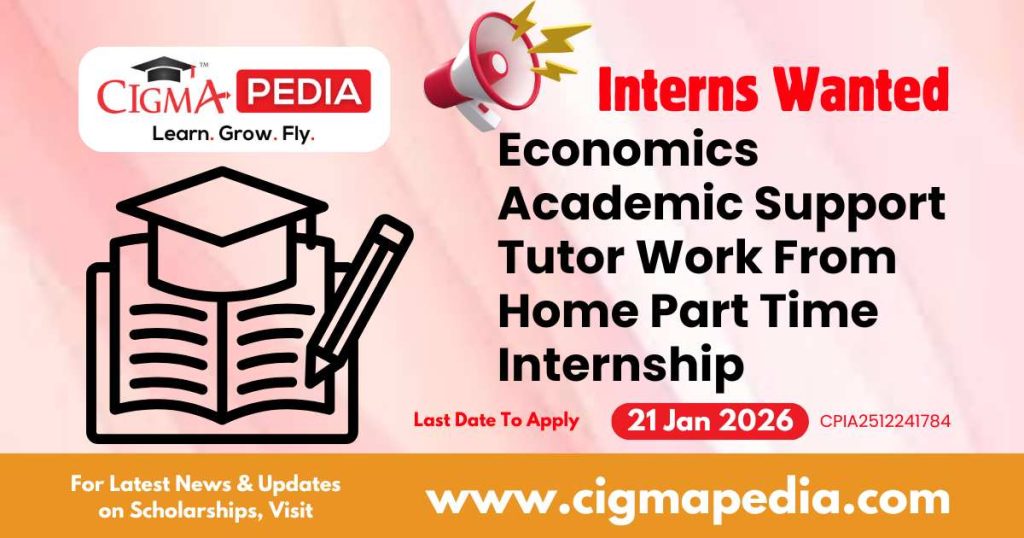 Economics Academic Support Tutor Work From Home Part Time Internship