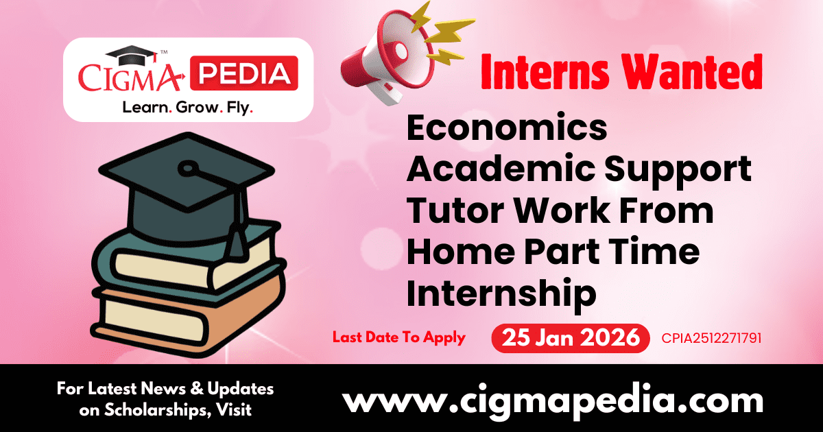 Economics Academic Support Tutor Work From Home Part Time Internship