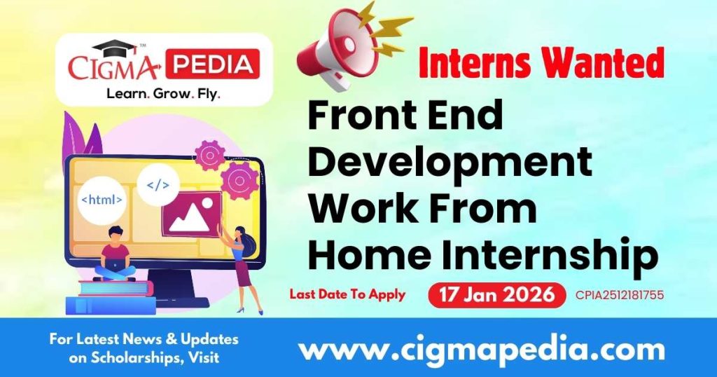 Front End Development Work From Home Internship