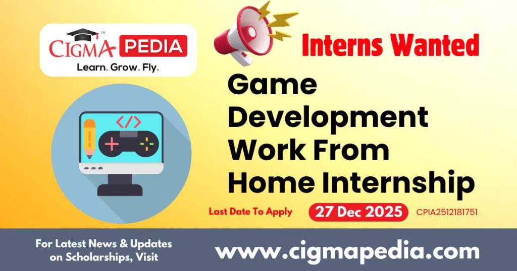 Game Development Work From Home Internship