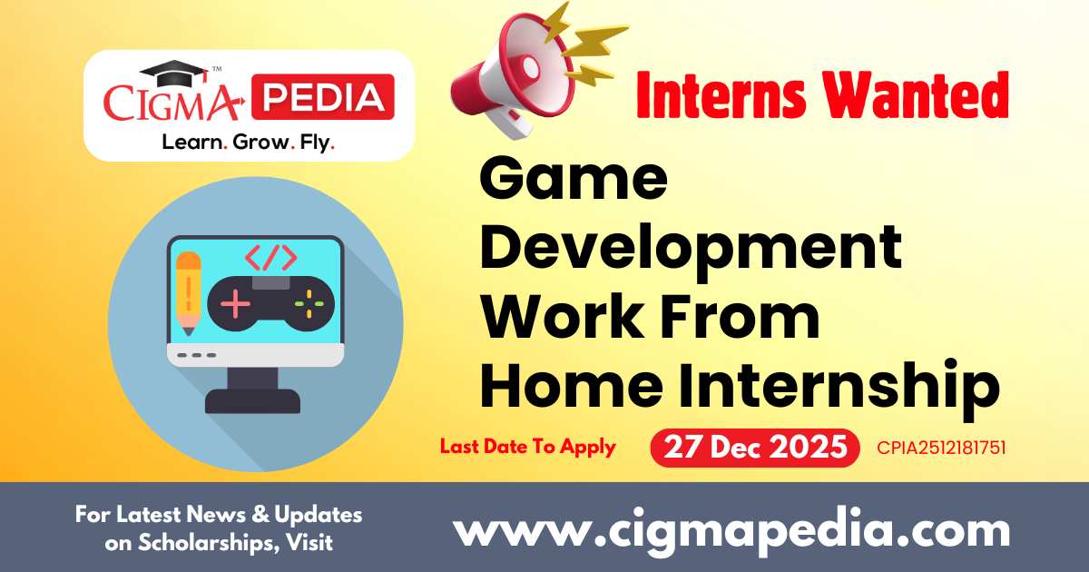 Game Development Work From Home Internship