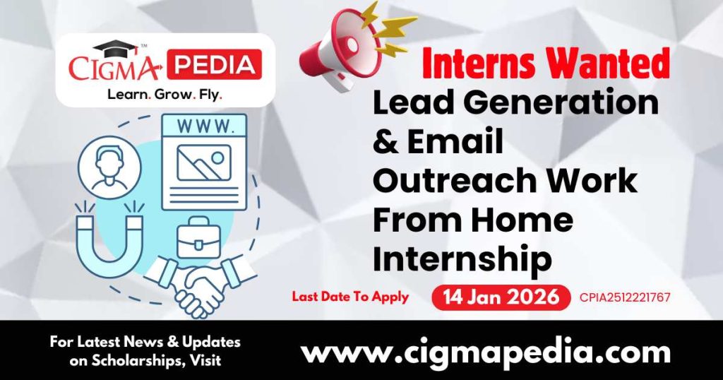 Lead Generation & Email Outreach Work From Home Internship