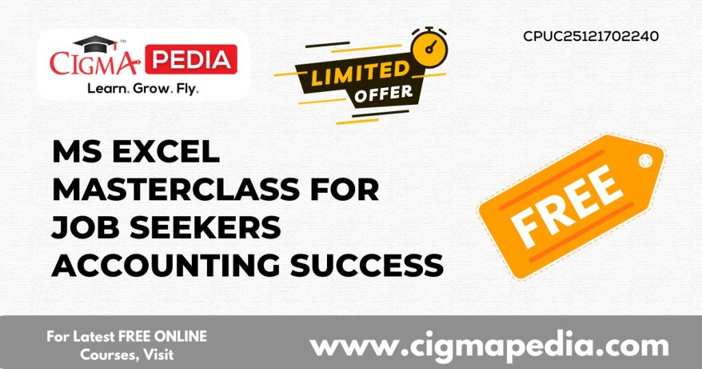 MS Excel Masterclass for Job Seekers Accounting Success