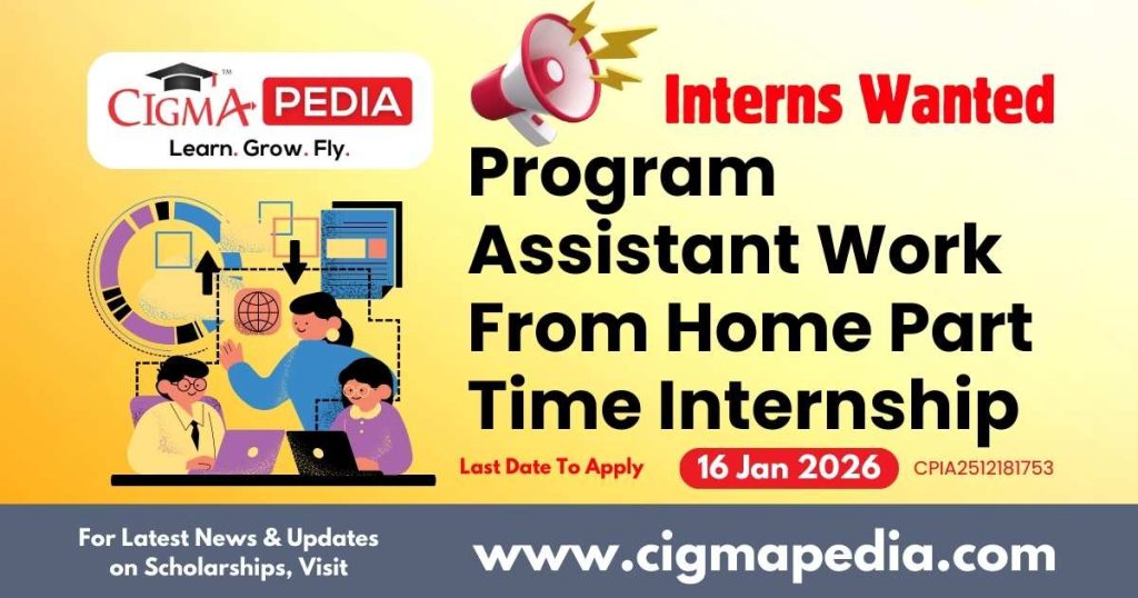 Program Assistant Work From Home Part Time Internship