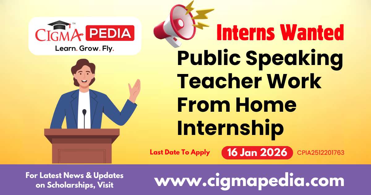 Public Speaking Teacher Work From Home Internship