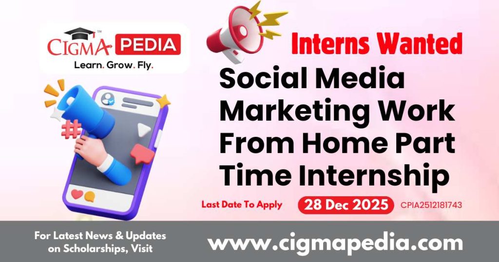 Social Media Marketing Work From Home Part Time Internship