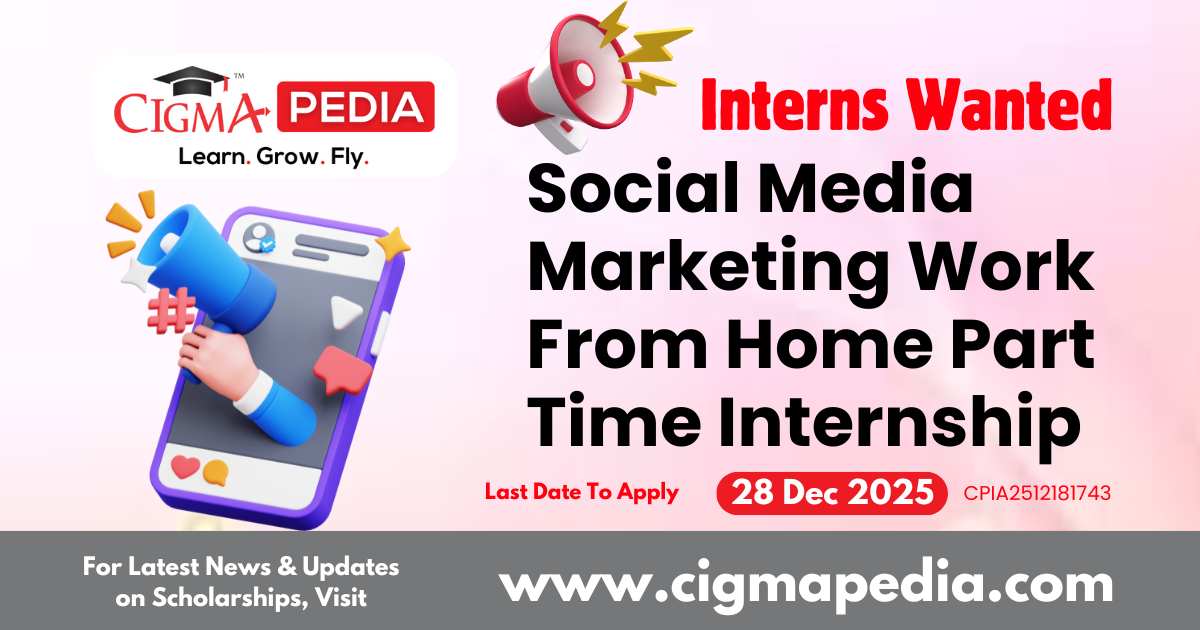 Social Media Marketing Work From Home Part Time Internship