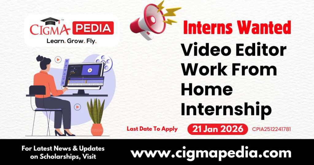 Video Editor Work From Home Internship by CSTE International