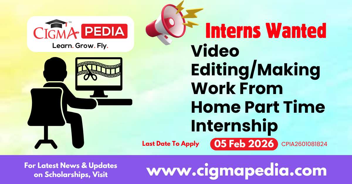 Video Editing/Making Work From Home Part Time Internship